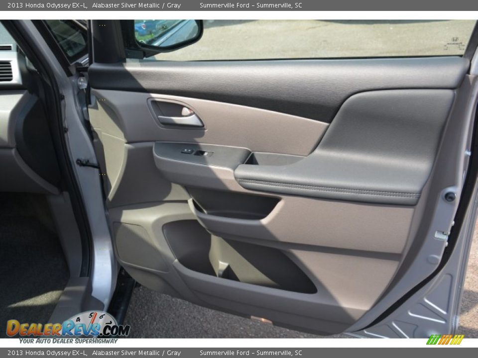 2013 Honda Odyssey EX-L Alabaster Silver Metallic / Gray Photo #22