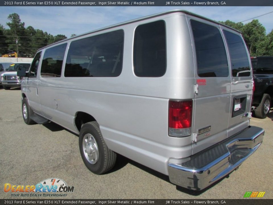2013 Ford E Series Van E350 XLT Extended Passenger Ingot Silver Metallic / Medium Flint Photo #3