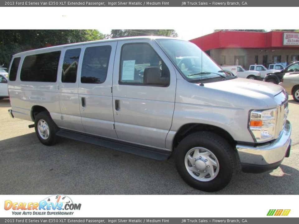 2013 Ford E Series Van E350 XLT Extended Passenger Ingot Silver Metallic / Medium Flint Photo #5