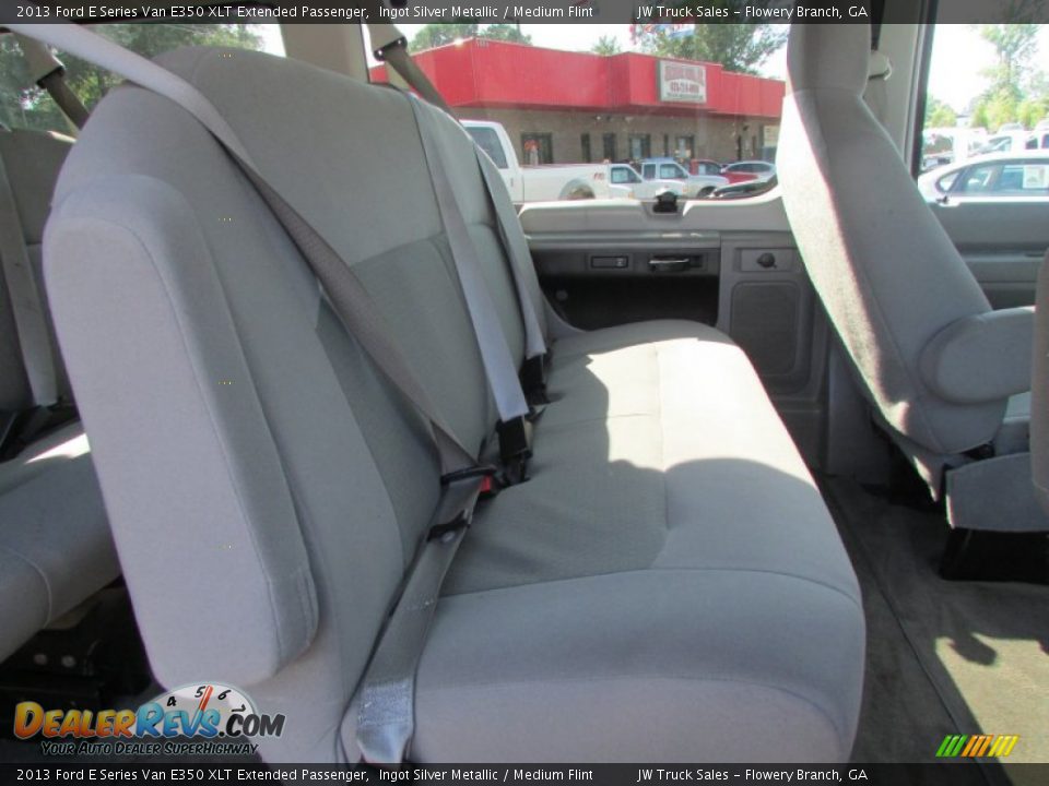 2013 Ford E Series Van E350 XLT Extended Passenger Ingot Silver Metallic / Medium Flint Photo #14