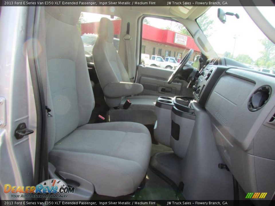 2013 Ford E Series Van E350 XLT Extended Passenger Ingot Silver Metallic / Medium Flint Photo #21