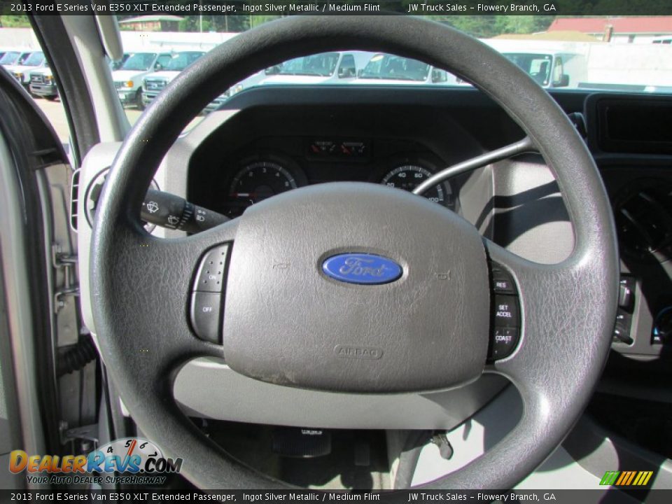 2013 Ford E Series Van E350 XLT Extended Passenger Ingot Silver Metallic / Medium Flint Photo #31