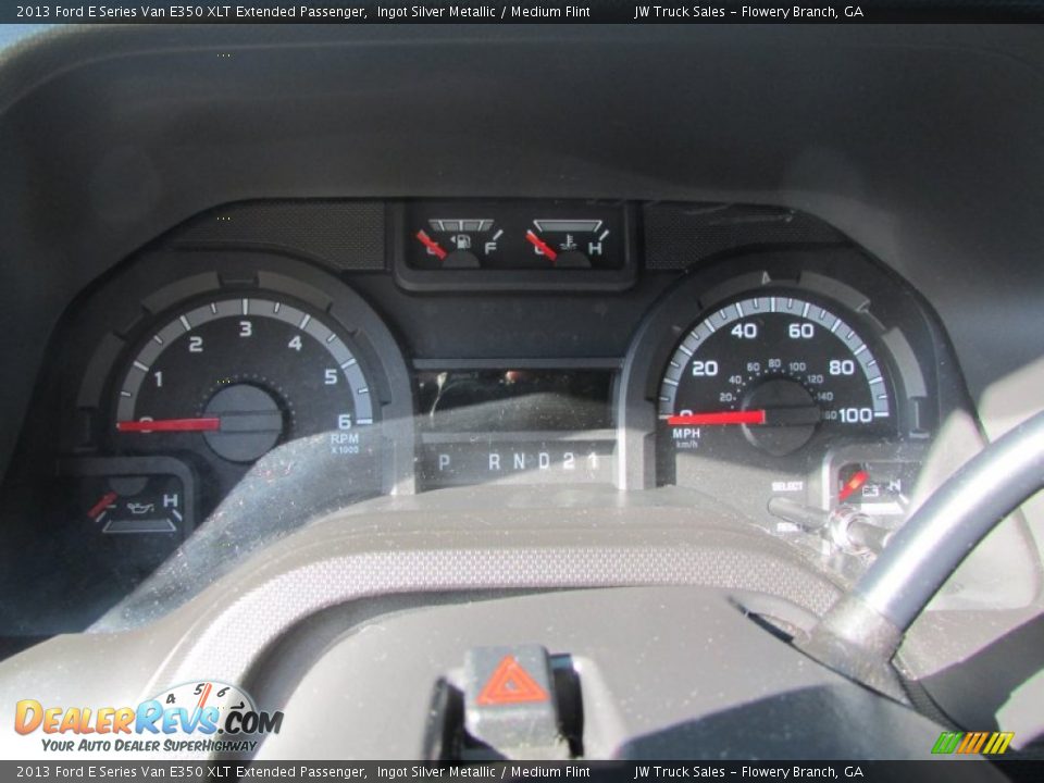 2013 Ford E Series Van E350 XLT Extended Passenger Ingot Silver Metallic / Medium Flint Photo #32