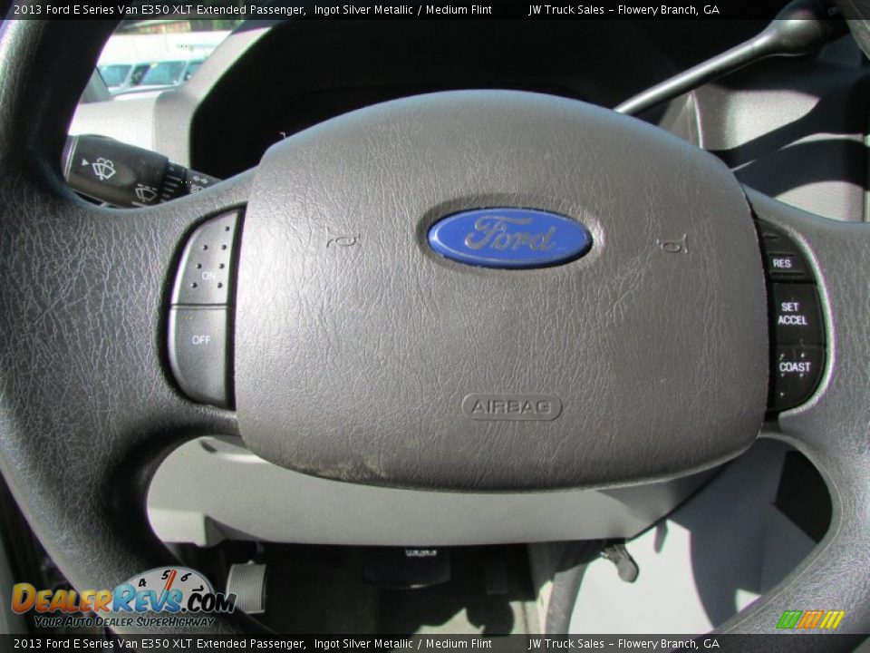 2013 Ford E Series Van E350 XLT Extended Passenger Ingot Silver Metallic / Medium Flint Photo #34