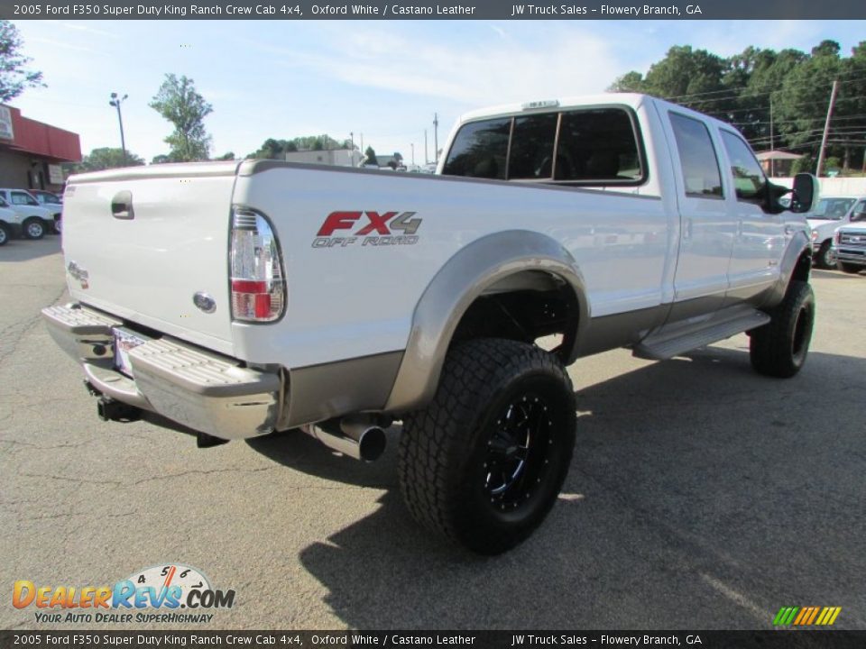 2005 Ford F350 Super Duty King Ranch Crew Cab 4x4 Oxford White / Castano Leather Photo #7