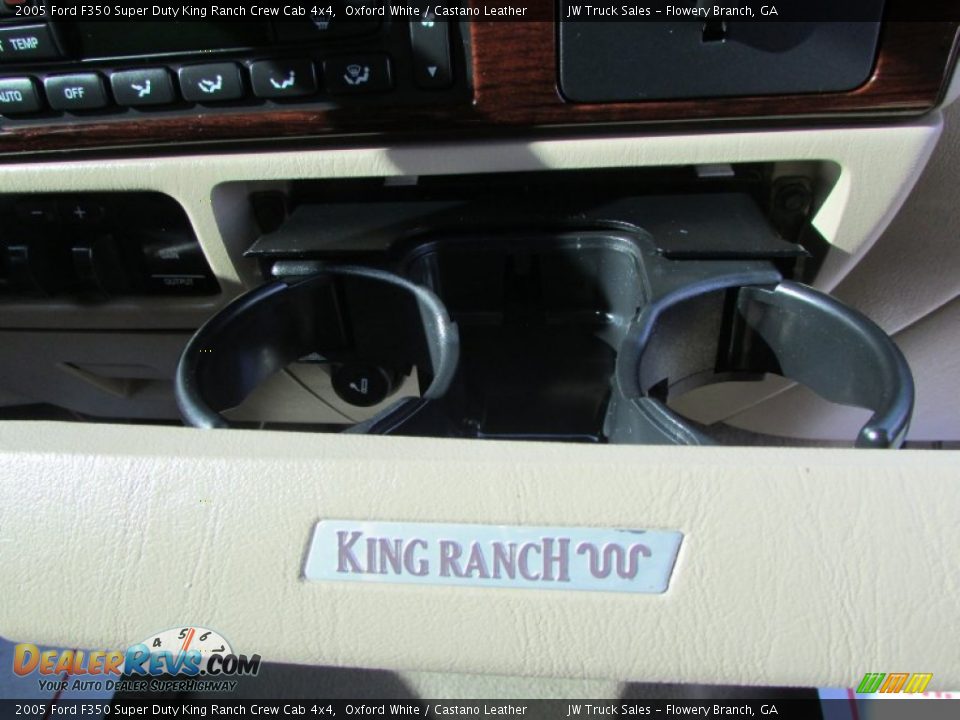 2005 Ford F350 Super Duty King Ranch Crew Cab 4x4 Oxford White / Castano Leather Photo #27