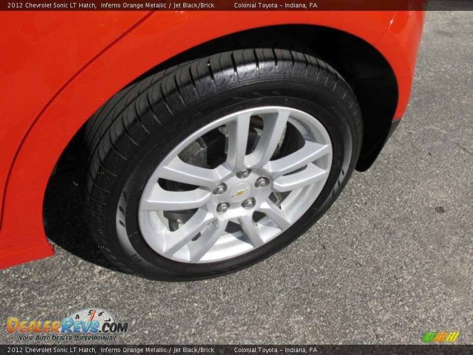 2012 Chevrolet Sonic LT Hatch Inferno Orange Metallic / Jet Black/Brick Photo #3