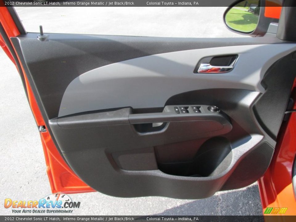 2012 Chevrolet Sonic LT Hatch Inferno Orange Metallic / Jet Black/Brick Photo #11
