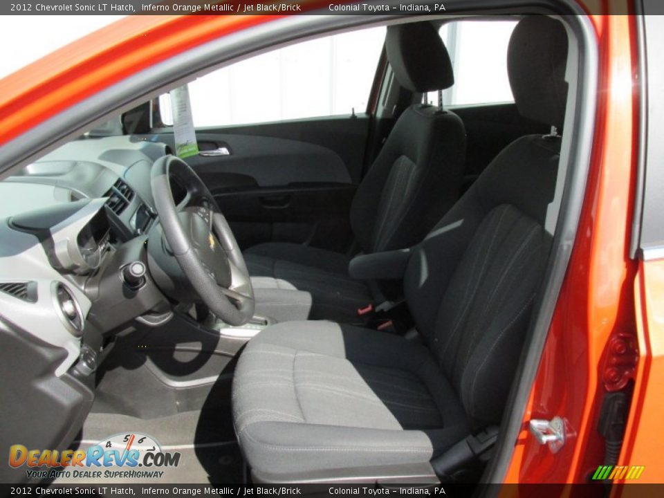2012 Chevrolet Sonic LT Hatch Inferno Orange Metallic / Jet Black/Brick Photo #12