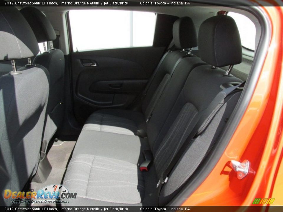 2012 Chevrolet Sonic LT Hatch Inferno Orange Metallic / Jet Black/Brick Photo #13