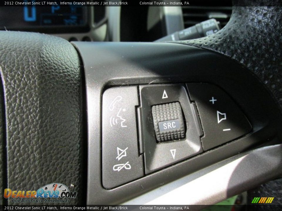2012 Chevrolet Sonic LT Hatch Inferno Orange Metallic / Jet Black/Brick Photo #19