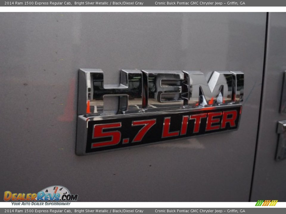 2014 Ram 1500 Express Regular Cab Bright Silver Metallic / Black/Diesel Gray Photo #13