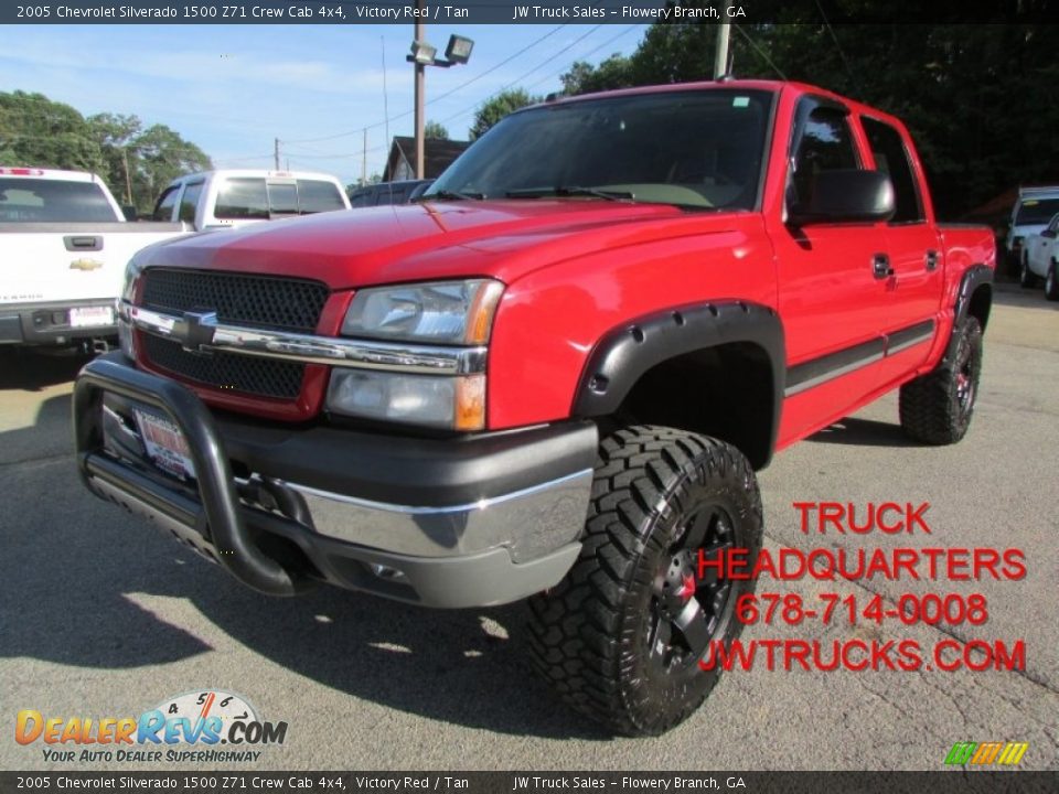 2005 Chevrolet Silverado 1500 Z71 Crew Cab 4x4 Victory Red / Tan Photo #1
