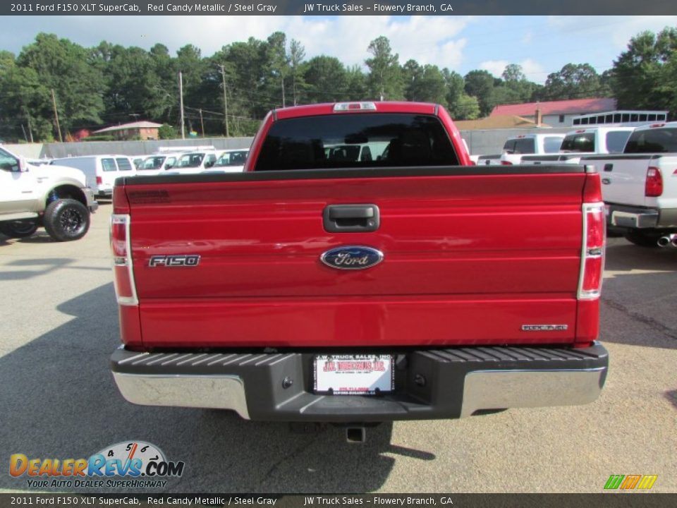 2011 Ford F150 XLT SuperCab Red Candy Metallic / Steel Gray Photo #5