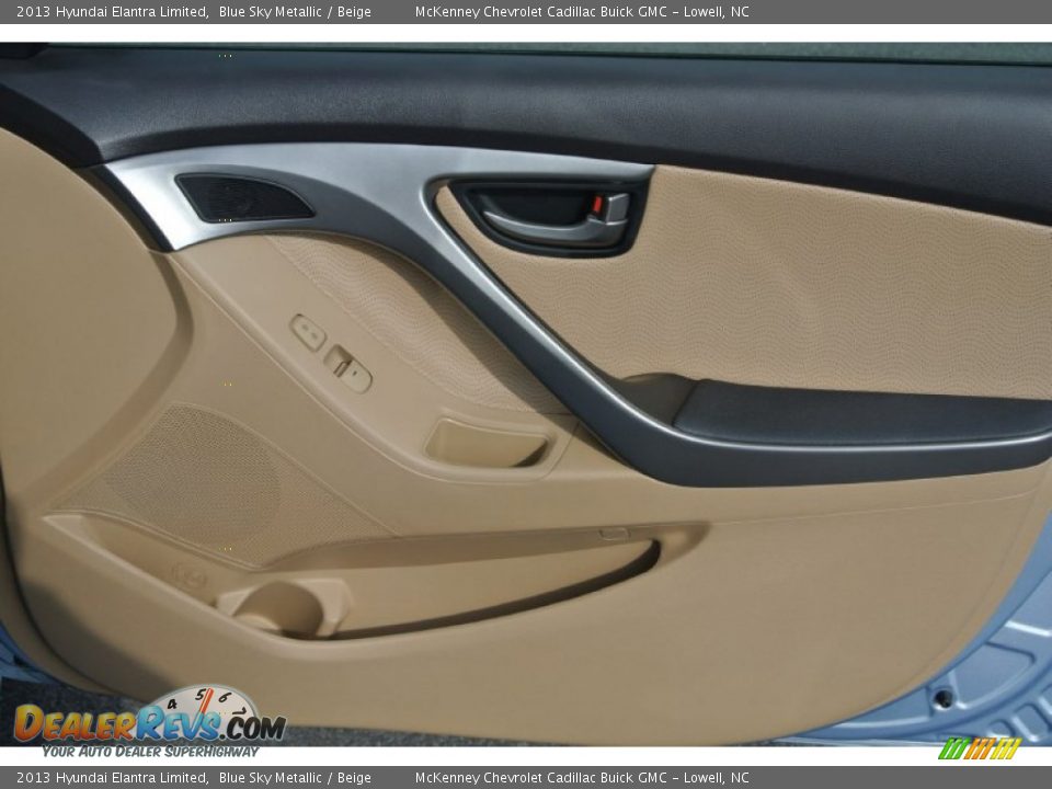 2013 Hyundai Elantra Limited Blue Sky Metallic / Beige Photo #23