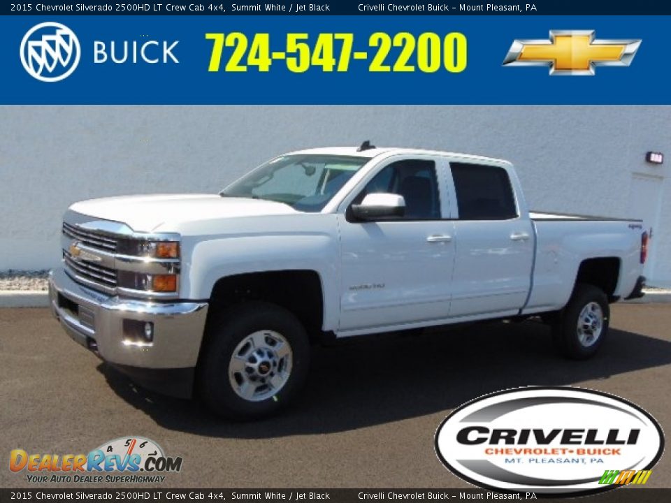 2015 Chevrolet Silverado 2500HD LT Crew Cab 4x4 Summit White / Jet Black Photo #1