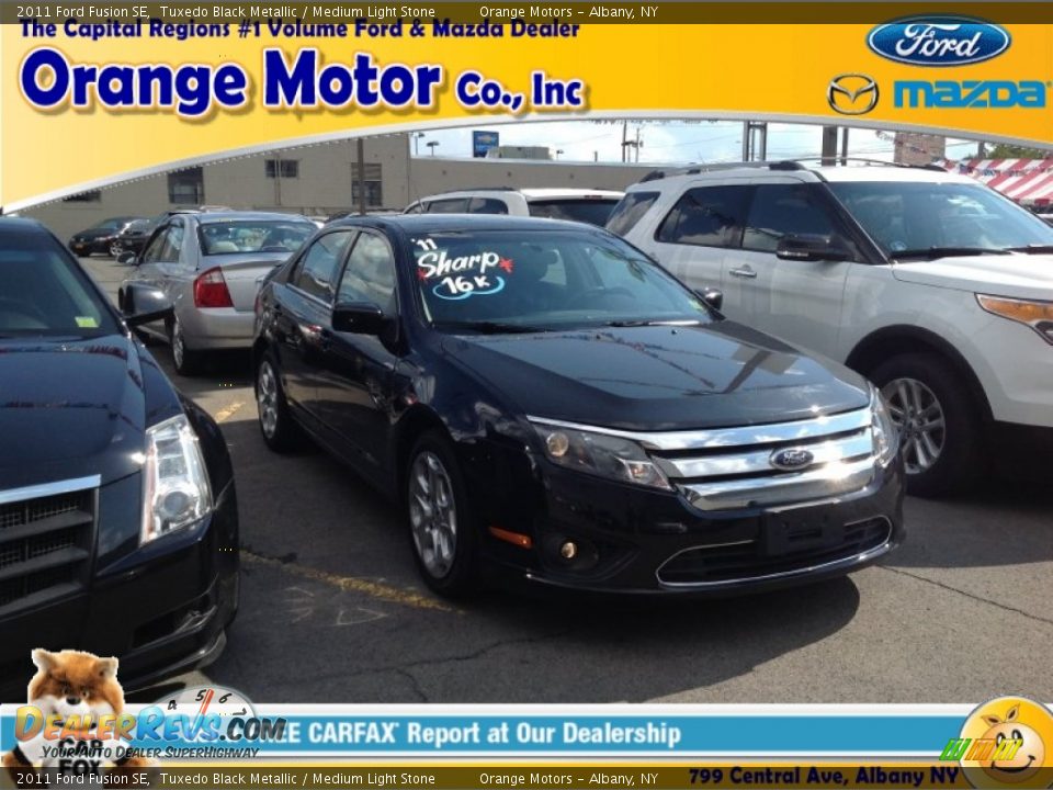 2011 Ford Fusion SE Tuxedo Black Metallic / Medium Light Stone Photo #1