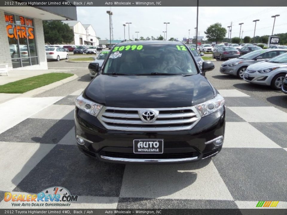 2012 Toyota Highlander Limited 4WD Black / Ash Photo #2