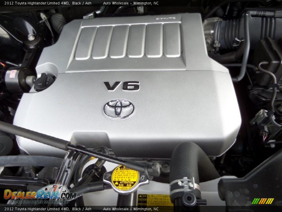 2012 Toyota Highlander Limited 4WD Black / Ash Photo #6