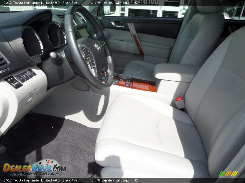 2012 Toyota Highlander Limited 4WD Black / Ash Photo #10