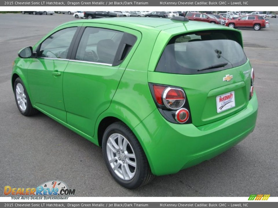2015 Chevrolet Sonic LT Hatchback Dragon Green Metallic / Jet Black/Dark Titanium Photo #4