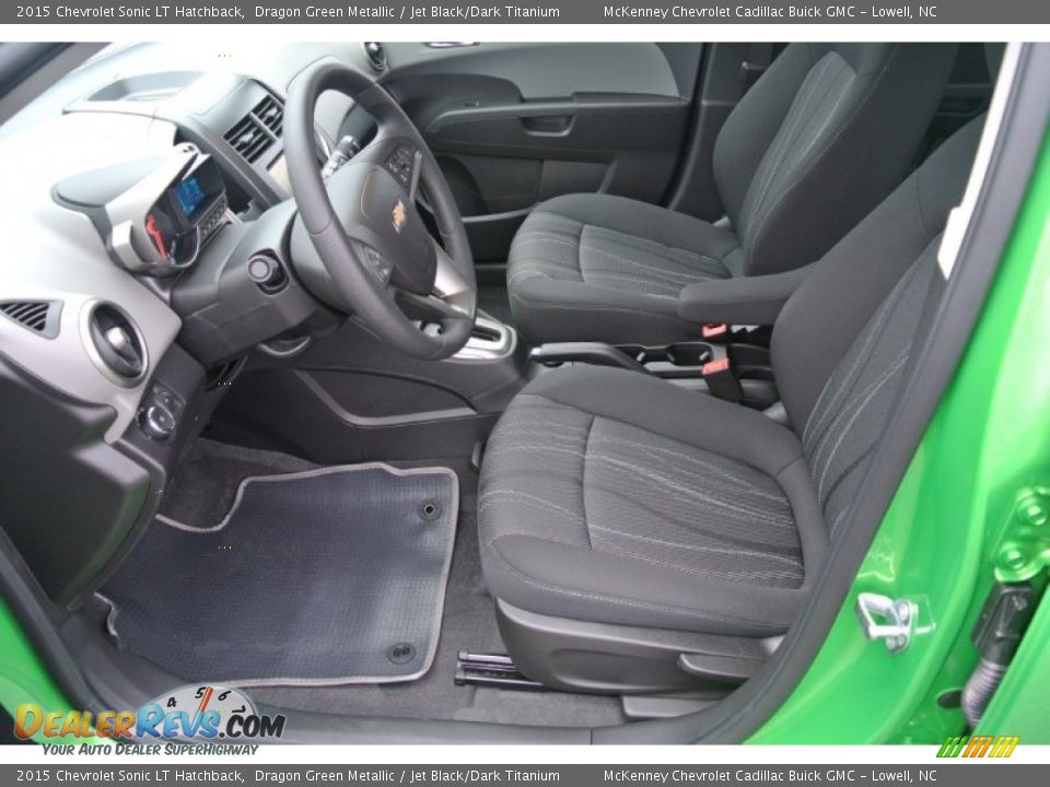 2015 Chevrolet Sonic LT Hatchback Dragon Green Metallic / Jet Black/Dark Titanium Photo #8