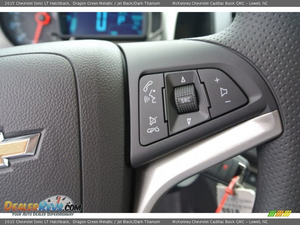 2015 Chevrolet Sonic LT Hatchback Dragon Green Metallic / Jet Black/Dark Titanium Photo #13