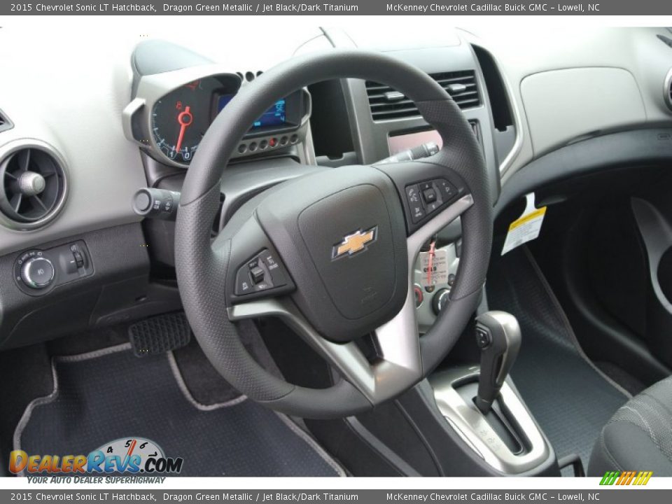 2015 Chevrolet Sonic LT Hatchback Dragon Green Metallic / Jet Black/Dark Titanium Photo #22