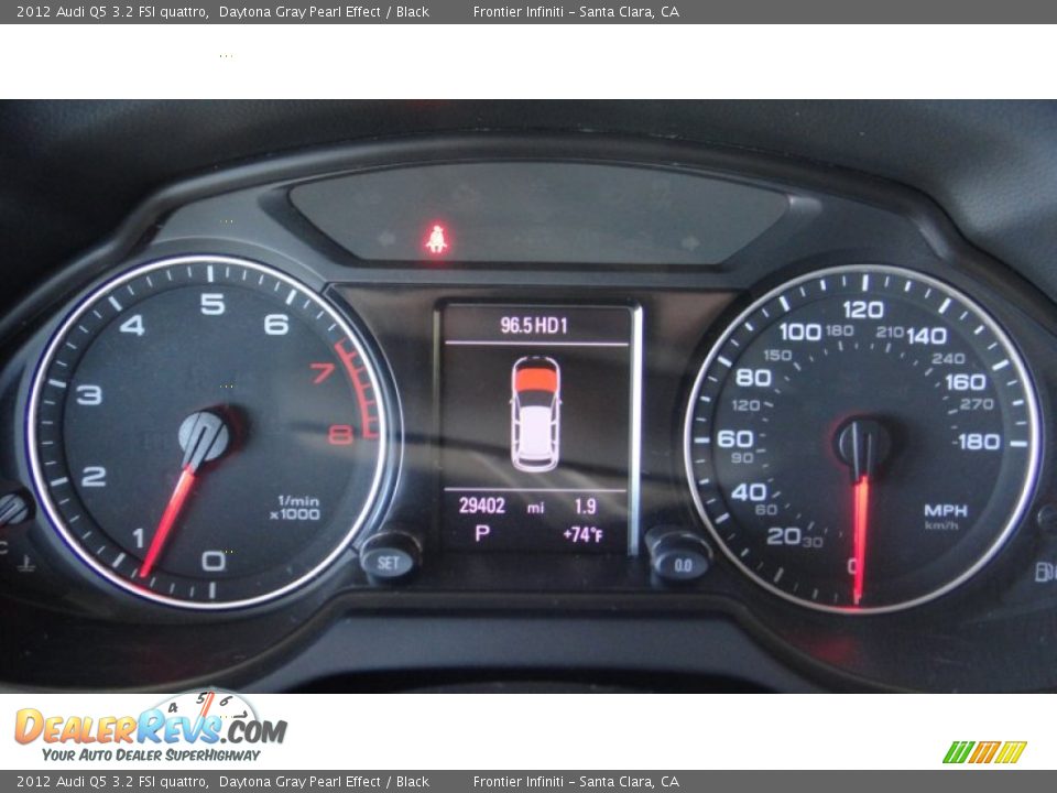 2012 Audi Q5 3.2 FSI quattro Daytona Gray Pearl Effect / Black Photo #8