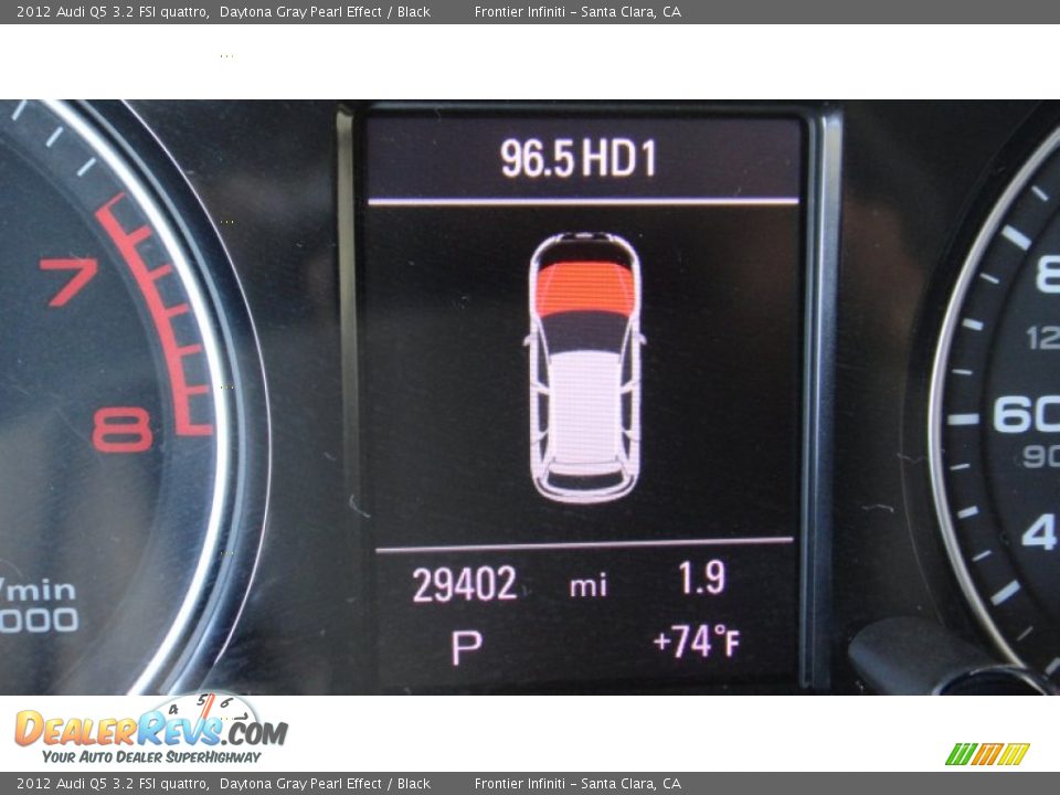 2012 Audi Q5 3.2 FSI quattro Daytona Gray Pearl Effect / Black Photo #9