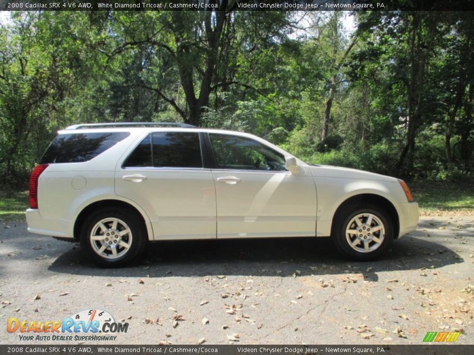 2008 Cadillac SRX 4 V6 AWD White Diamond Tricoat / Cashmere/Cocoa Photo #1