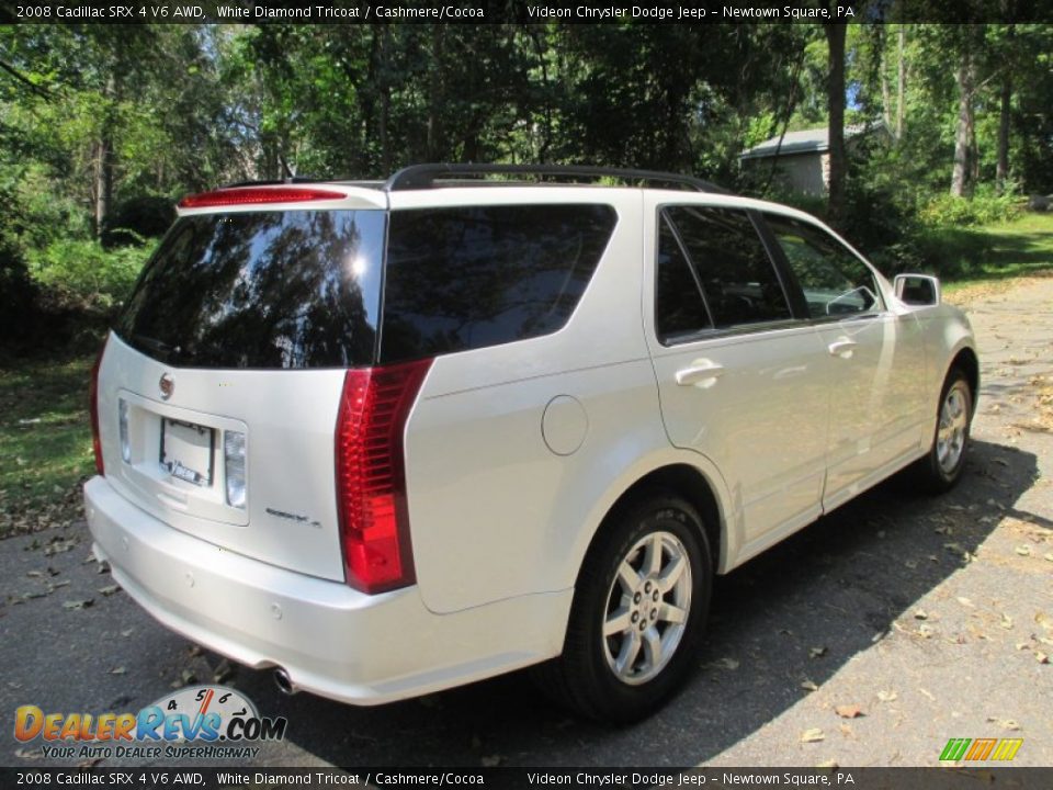 2008 Cadillac SRX 4 V6 AWD White Diamond Tricoat / Cashmere/Cocoa Photo #2