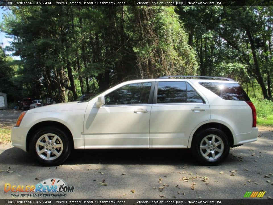 2008 Cadillac SRX 4 V6 AWD White Diamond Tricoat / Cashmere/Cocoa Photo #4