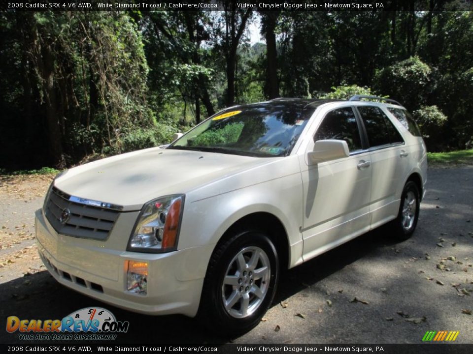 2008 Cadillac SRX 4 V6 AWD White Diamond Tricoat / Cashmere/Cocoa Photo #5
