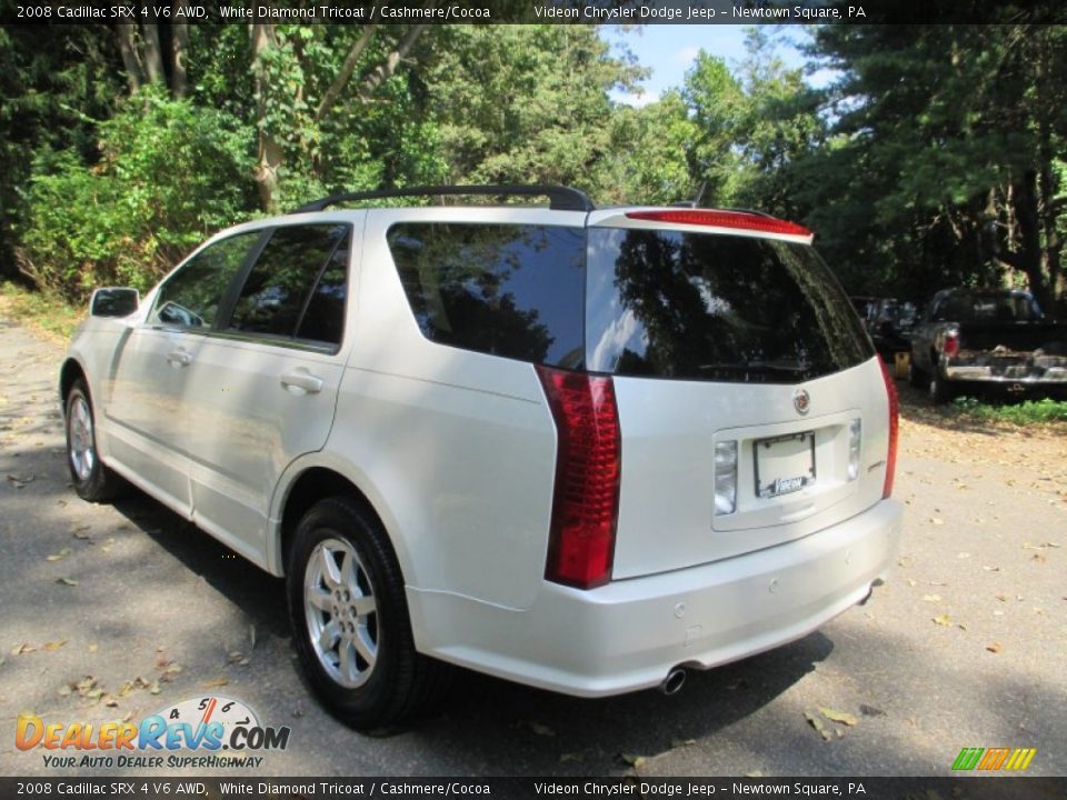 2008 Cadillac SRX 4 V6 AWD White Diamond Tricoat / Cashmere/Cocoa Photo #6