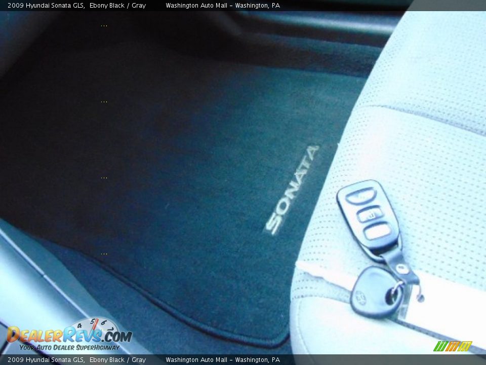 2009 Hyundai Sonata GLS Ebony Black / Gray Photo #16