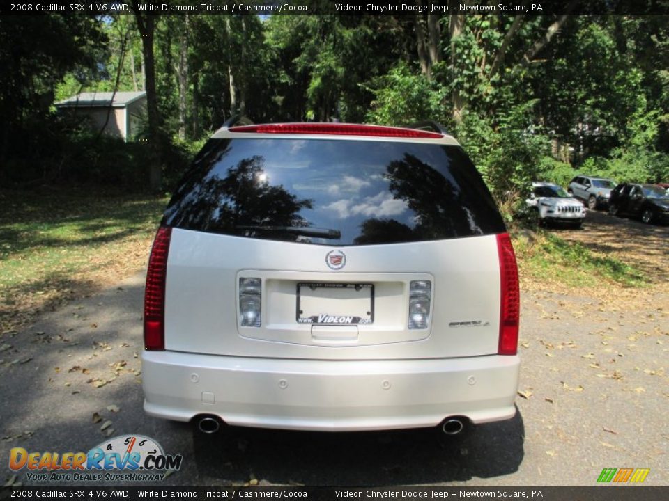 2008 Cadillac SRX 4 V6 AWD White Diamond Tricoat / Cashmere/Cocoa Photo #10