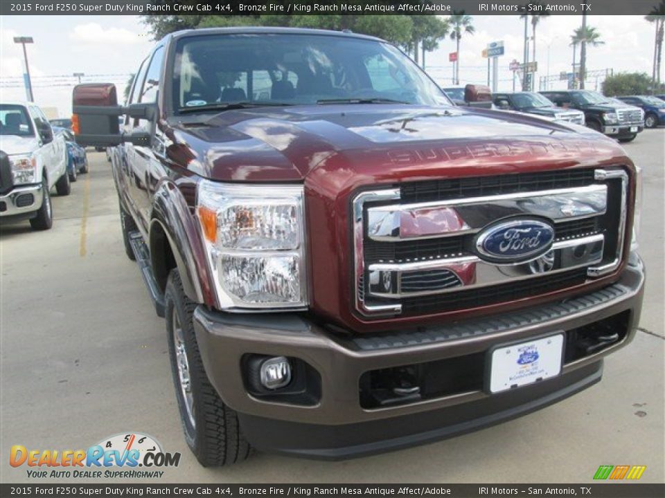 2015 Ford F250 Super Duty King Ranch Crew Cab 4x4 Bronze Fire / King Ranch Mesa Antique Affect/Adobe Photo #5