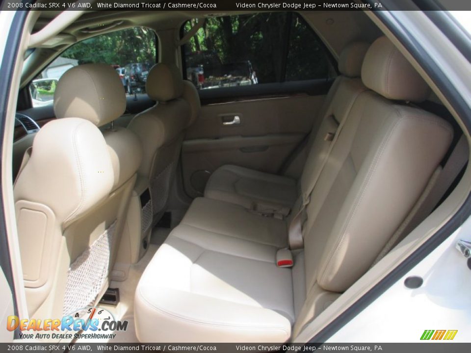 2008 Cadillac SRX 4 V6 AWD White Diamond Tricoat / Cashmere/Cocoa Photo #25