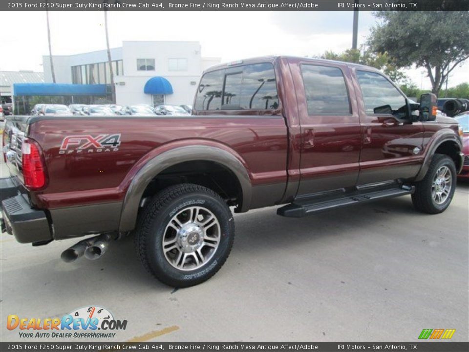 2015 Ford F250 Super Duty King Ranch Crew Cab 4x4 Bronze Fire / King Ranch Mesa Antique Affect/Adobe Photo #8