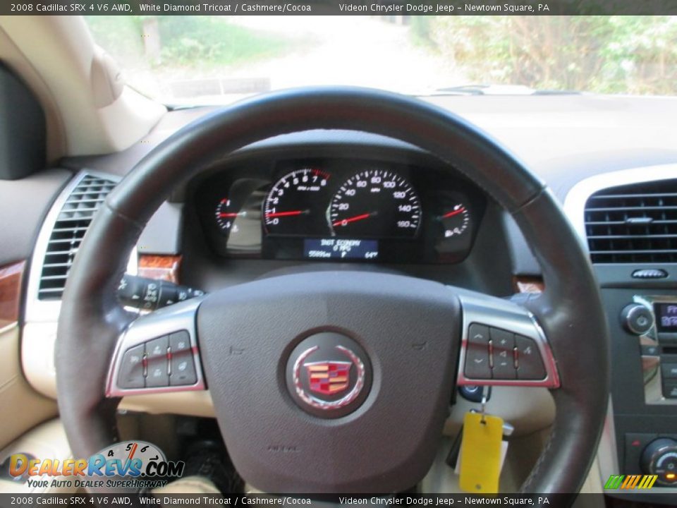 2008 Cadillac SRX 4 V6 AWD White Diamond Tricoat / Cashmere/Cocoa Photo #29