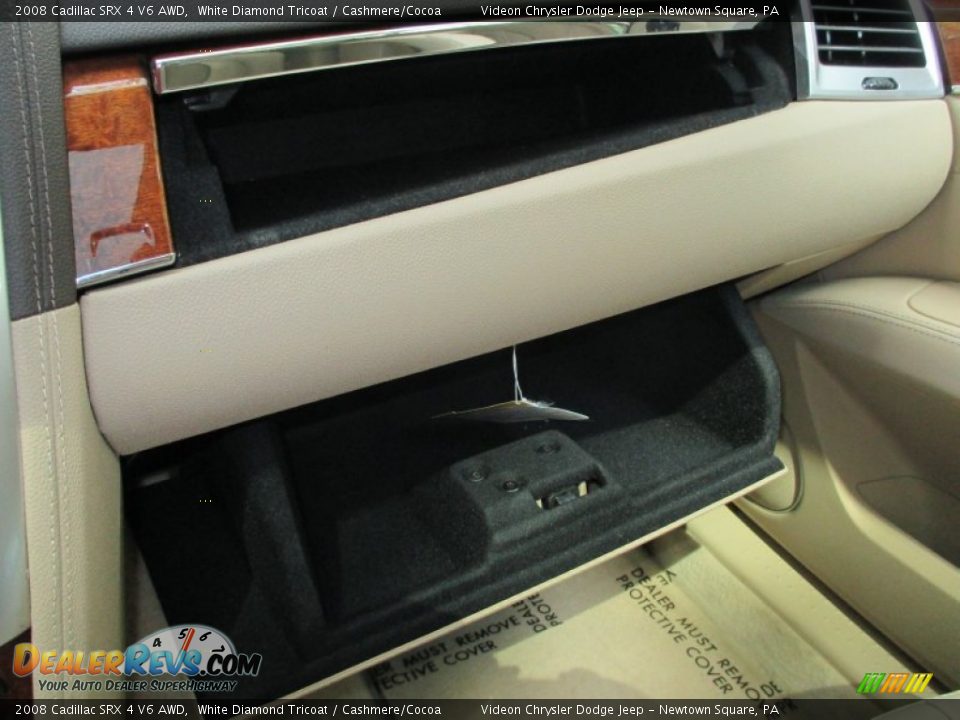2008 Cadillac SRX 4 V6 AWD White Diamond Tricoat / Cashmere/Cocoa Photo #36