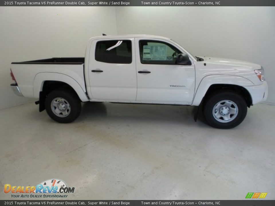 2015 Toyota Tacoma V6 PreRunner Double Cab Super White / Sand Beige Photo #1