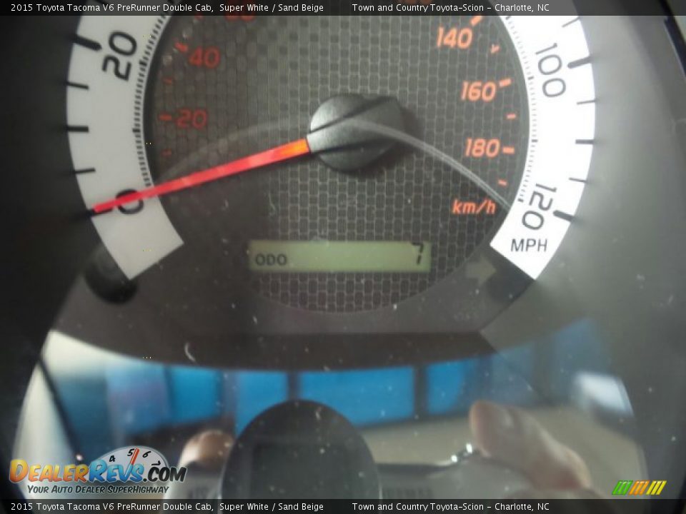 2015 Toyota Tacoma V6 PreRunner Double Cab Super White / Sand Beige Photo #15