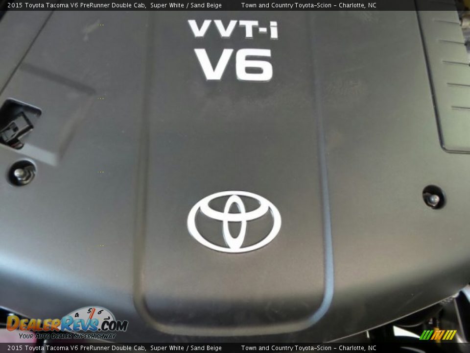 2015 Toyota Tacoma V6 PreRunner Double Cab Super White / Sand Beige Photo #34
