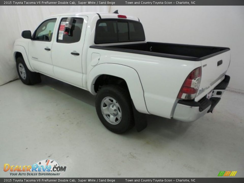 2015 Toyota Tacoma V6 PreRunner Double Cab Super White / Sand Beige Photo #35