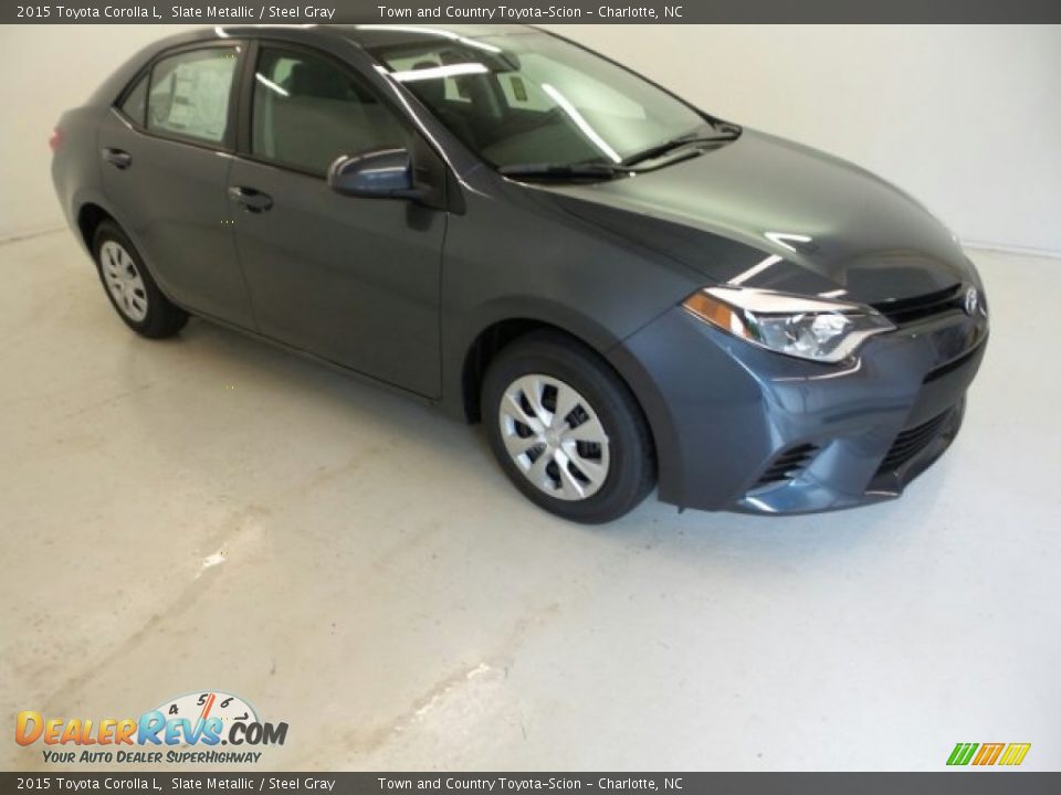 2015 Toyota Corolla L Slate Metallic / Steel Gray Photo #2