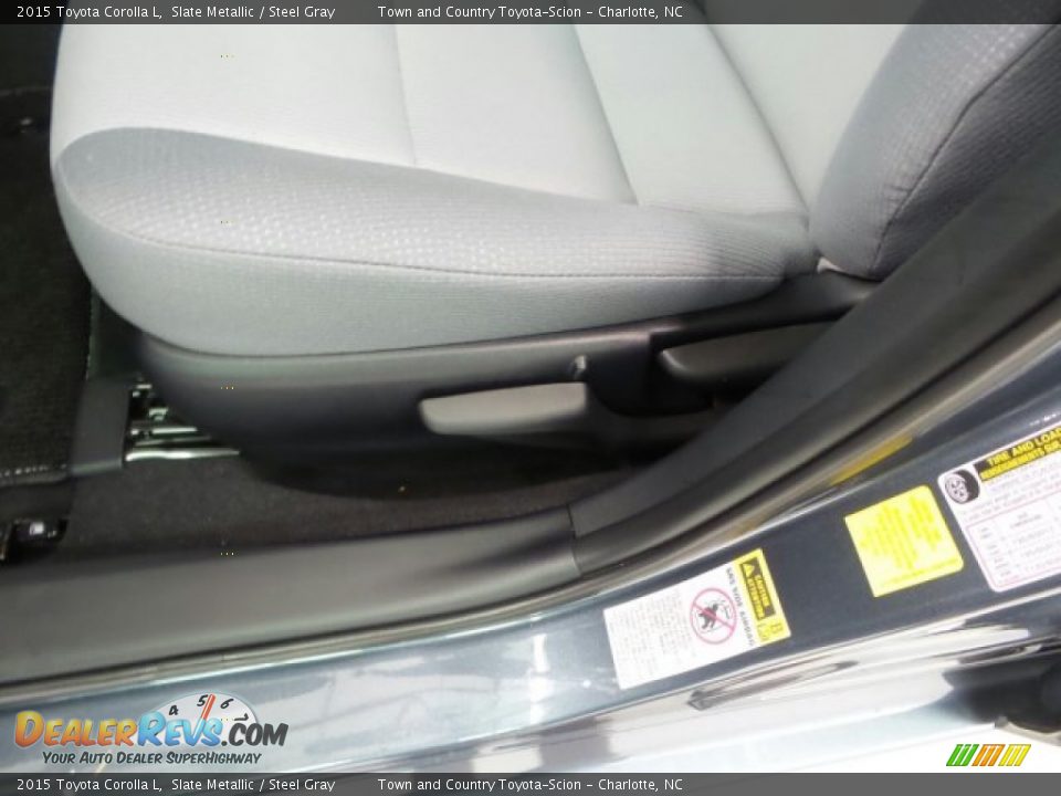 2015 Toyota Corolla L Slate Metallic / Steel Gray Photo #11