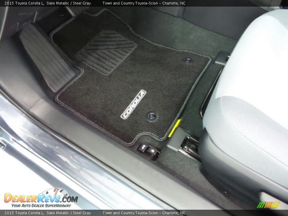 2015 Toyota Corolla L Slate Metallic / Steel Gray Photo #12