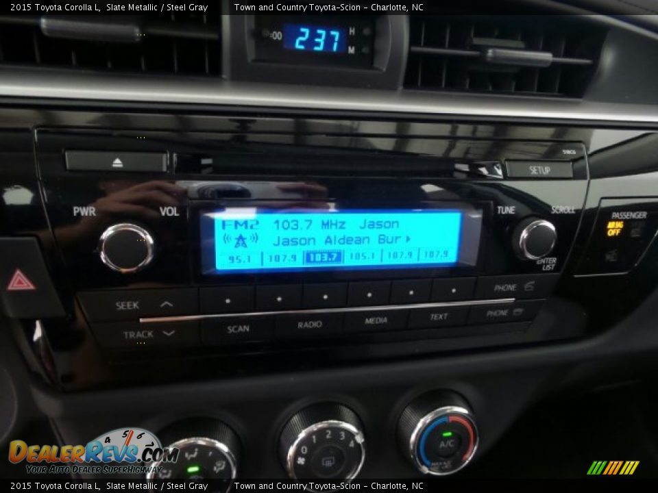 2015 Toyota Corolla L Slate Metallic / Steel Gray Photo #17